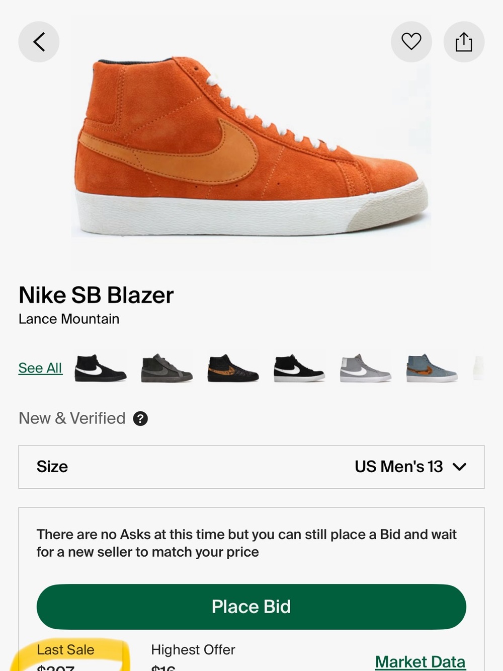 Nike SB Blazer High-Top Sneakers LIMITED EDITION LANCE MOUNTAIN -RARE